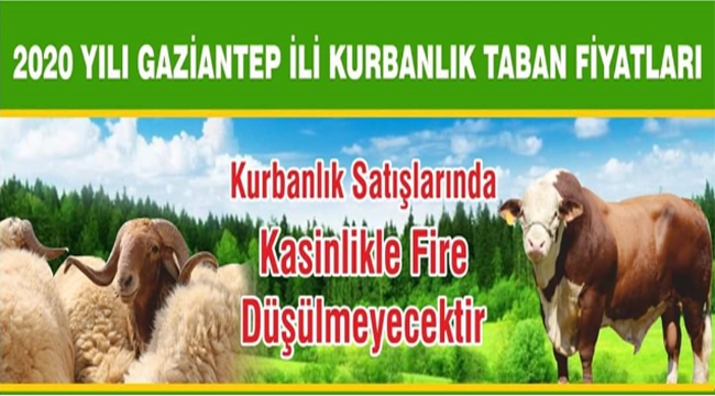 Gaziantep 2020 Yılı Kurbanlık Taban Fiyatları Açıklandı Antep Haber