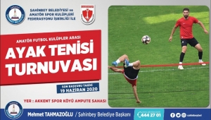 Gaziantep'te Ayak Tenisi Turnuvası İçin Son Başvuru Cuma Günü