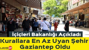 Kurallara En Az Uyan Şehir Gaziantep Oldu