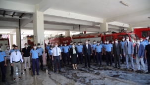 Başkan Şahin itfaiye personellerini ziyaret etti