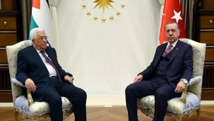 Cumhurbaşkanı Erdoğan, Filistin Devlet Başkanı Mahmud Abbas'la Görüştü