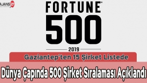 Dünya Çapında 500 Şirket Sıralamasında Gaziantep'ten 15 İsim