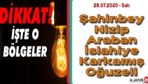 Gaziantep'te birçok bölgede elektrik kesintileri yaşanacak