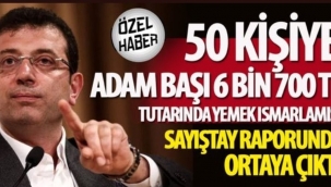 İmamoğlu 50 kişilik bir sofraya Tam 319.780.00 TL ödemiş