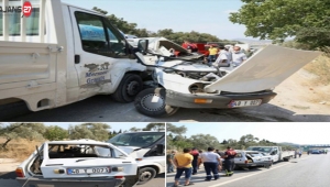 Kamyonetle Çarpışan Otomobilin Sürücüsü Yola Fırladı: 1 Ölü, 1 Yaralı