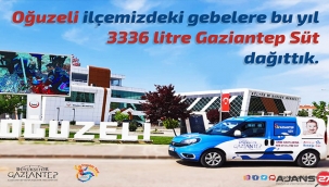 Oğuzeli Belediyesi bu yıl gebelere 3336 Litre süt dağıttı
