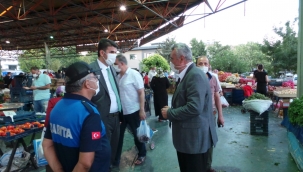 Şehitkamil Kaymakamı KALAYLI, pazar yerinde incelemelerde bulundu