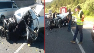 Tırla Otomobil Kafa Kafaya Çarpıştı! 1 Kişi Hayatını Kaybetti