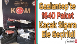 Gaziantep'te 1640 paket kaçak sigara ele geçirildi
