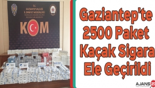 Gaziantep'te 2500 paket kaçak sigara ele geçirildi