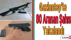 Gaziantep'te 80 aranan şahıs yakalandı