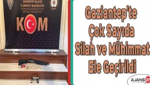 Gaziantep'te çok sayıda silah ve mühimmat ele geçirildi