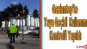 Gaziantep'te Yaya Geçidi Kullanımı Kontrolü Yapıldı