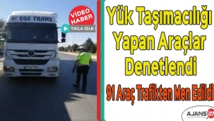 Gaziantep'te yük taşımacılığı yapan araçlar denetlendi