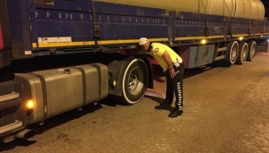 Gaziantep'te yük taşıyan araçlar denetlendi