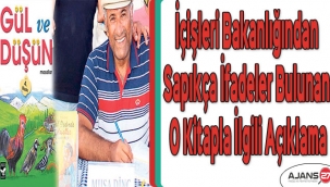 İçişleri bakanlığından sapıkça ifadeler bulunan o kitapla ilgili açıklama