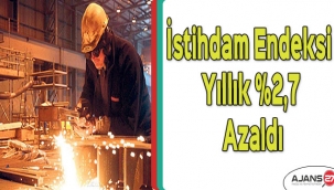 İstihdam endeksi yıllık %2,7 azaldı