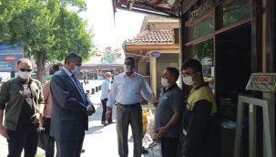 Karagöz Caddesindeki esnafa ziyaret