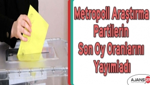Metropoll Araştırma partilerin son oy oranlarını yayımladı