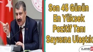 Son 45 günün en yüksek pozitif tanı -yeni hasta- sayısına ulaştık