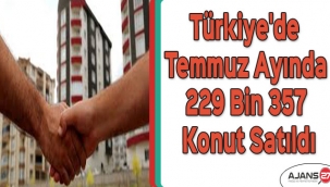 Türkiye'de Temmuz ayında 229 bin 357 konut satıldı