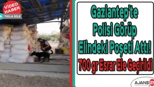 Gaziantep'te polisi görüp elindeki poşeti attı! 700 gr esrar ele geçirildi