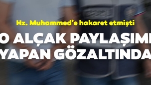 Peygamberimize hakaret eden hadsiz gözaltına alındı