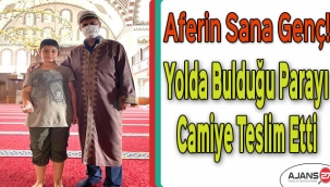 Yolda bulduğu parayı camiye teslim etti