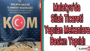 Malatya'da silah ticareti yapılan mekanlara baskın yapıldı