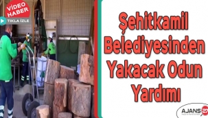 Şehitkamil Belediyesinden yakacak odun yardımı