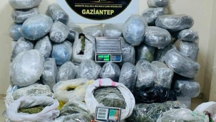 Gaziantep'te 4 adrese yapılan operasyonda 320 kilo esrar ele geçirildi
