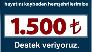 Gaziantep'te eşini Covid-19'dan kaybedenlere 1500 TL destek