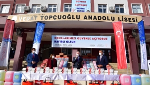 Gaziantep'te ki okullara temizlik malzemesi alındı