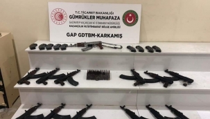 Gaziantep, Karkamış'ta hasta nakil aracında silah ele geçirildi