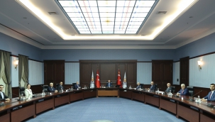 Erdoğan, Yeni Azerbaycan Partisi Genel Başkanvekili Budaqov ve beraberindeki heyeti kabul etti