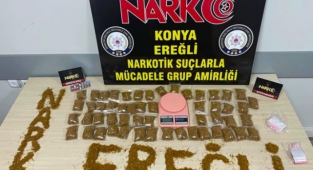 Konya'da çok miktarda uyuşturucu madde ele geçirildi