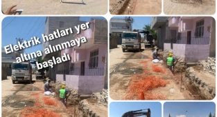 Suruç'ta elektrik hatları yeraltına alınıyor