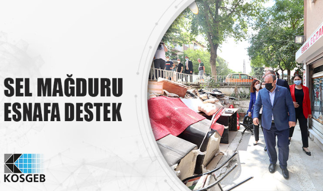 Bakan Varank'tan sel mağduru esnafa destek