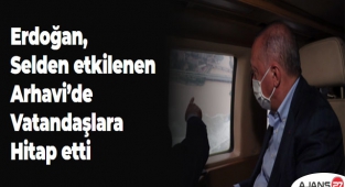 Cumhurbaşkanı Erdoğan, selden etkilenen Arhavi’de vatandaşlara hitap etti