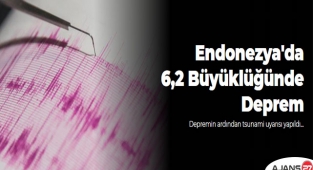 Endonezya'da 6,2 büyüklüğünde deprem