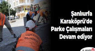 Karaköprü'de parke çalışmaları devam ediyor