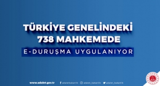 Türkiye genelinde ki 738 mahkemede E-Duruşma uygulanıyor