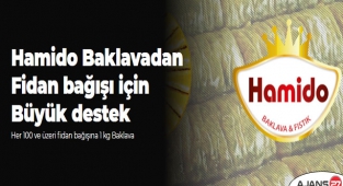 Hamido Baklavadan fidan bağışı için büyük destek