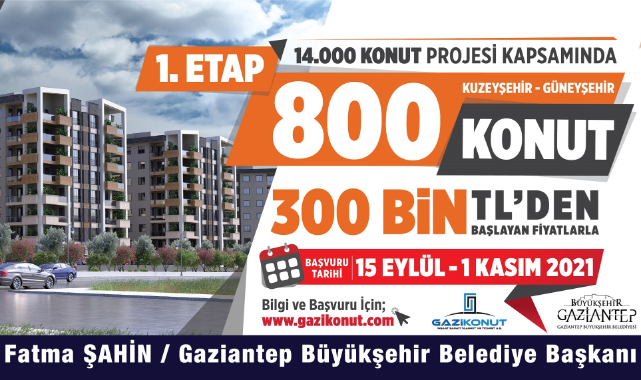 Gaziantep'te 14 Bin Konut için Ön Talep Toplanmaya Başladı