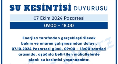 Gaziantep'te 7 Ekim'de Geniş Kapsamlı Su Kesintisi!