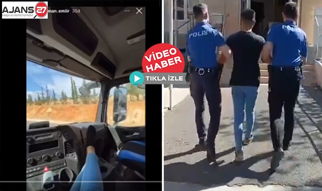 Kamyon Sürerken Ayaklarını Uzatan Sürücüye Ceza Yağdı